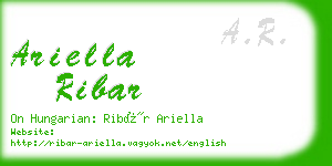 ariella ribar business card